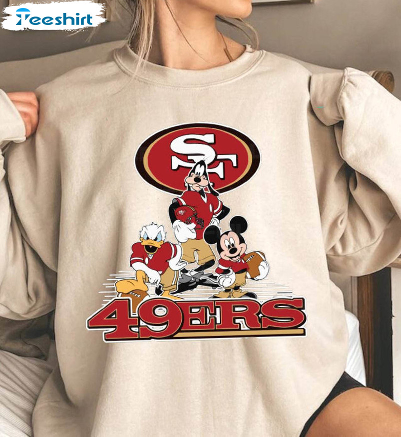 San Francisco Football Sweatshirt, 49er Football Sweater Long Sleeve