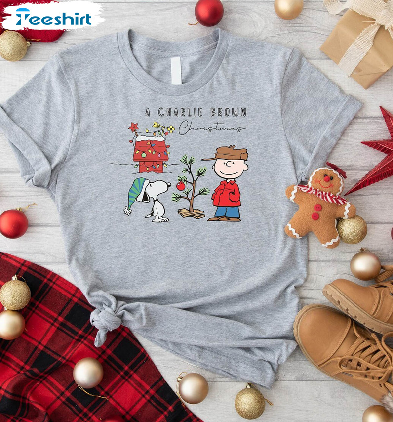 Peanuts Snoopy Christmas Shirt, Dog Christmas Sweater Tee Tops