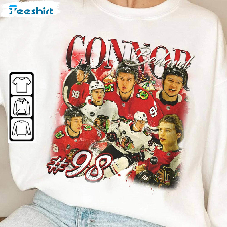 Connor Bedard Shirt, Blackhawks Hockey Crewneck Sweatshirt Tee Tops