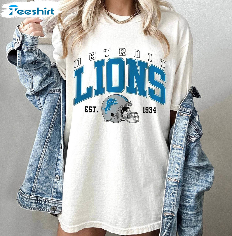 Detroit Lions Shirt, Detroit Football Hoodie Crewneck Sweatshirt