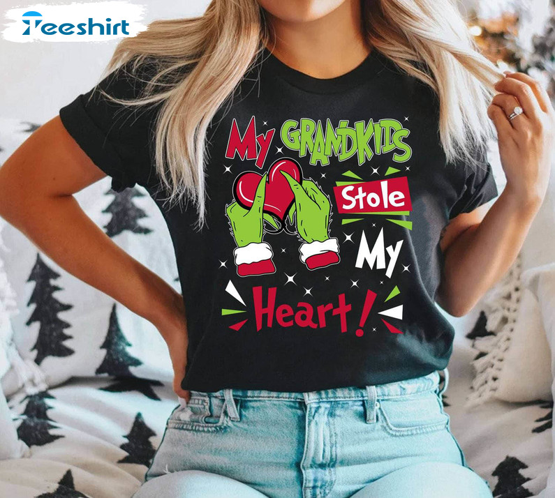 My Students Stole My Heart Christmas Shirt, Funny Grinch Sweater Long Sleeve