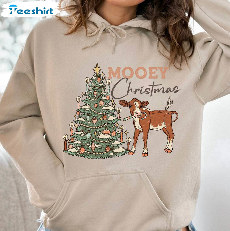 Mooey Christmas Shirt, Christmas Heifer Short Sleeve Long Sleeve