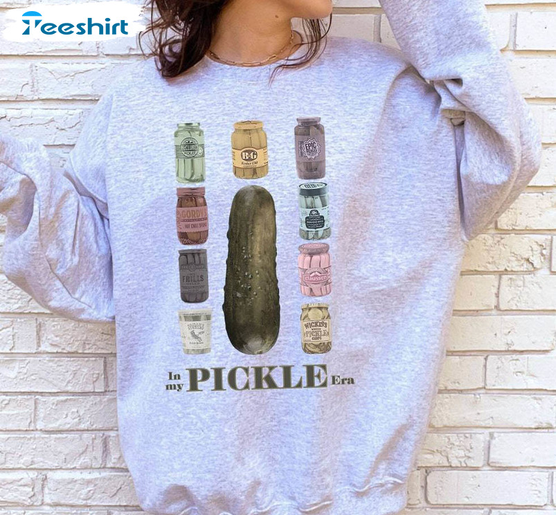 In My Pickle Era Pickles Jar Shirt, Cute Pickle Unisex Hoodie Tee Tops