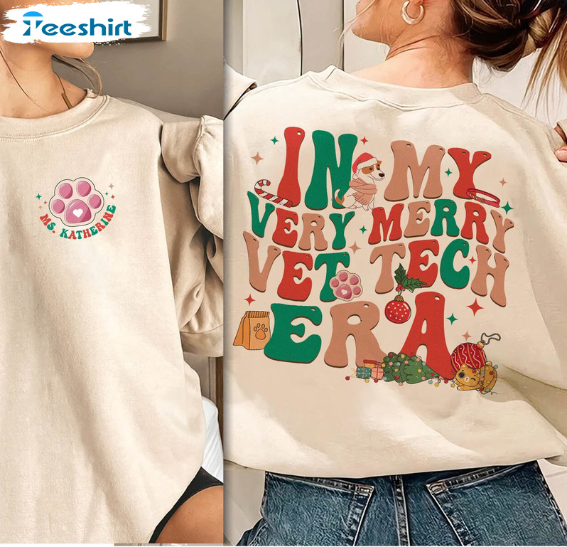 Vet Tech Christmas Shirt, Funny Veterinary Medicine Christmas Long Sleeve Sweater