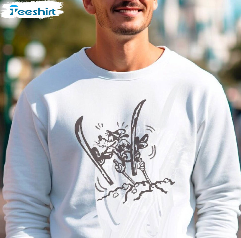 Goofy Skiing Goofy Art Of Skiing Shirt, Disneyland Long Sleeve Crewneck Sweatshirt