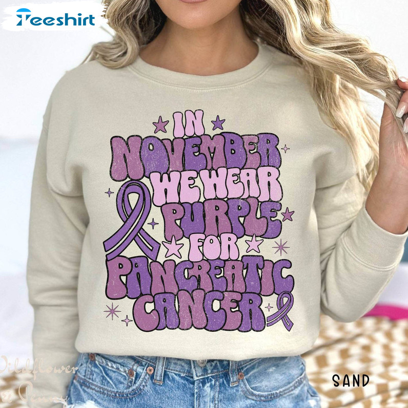 Pancreatic Cancer Awareness Shirt, Pancreatic Cancer Unisex Hoodie Sweater