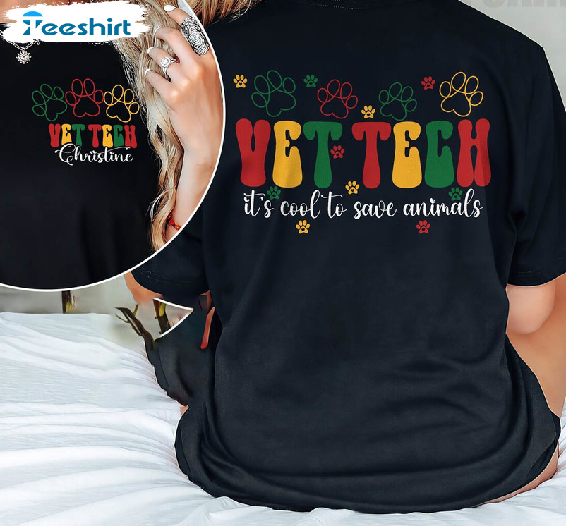 Vet Tech Christmas Shirt, It S Cool To Save Animal Crewneck Sweatshirt Tee Tops