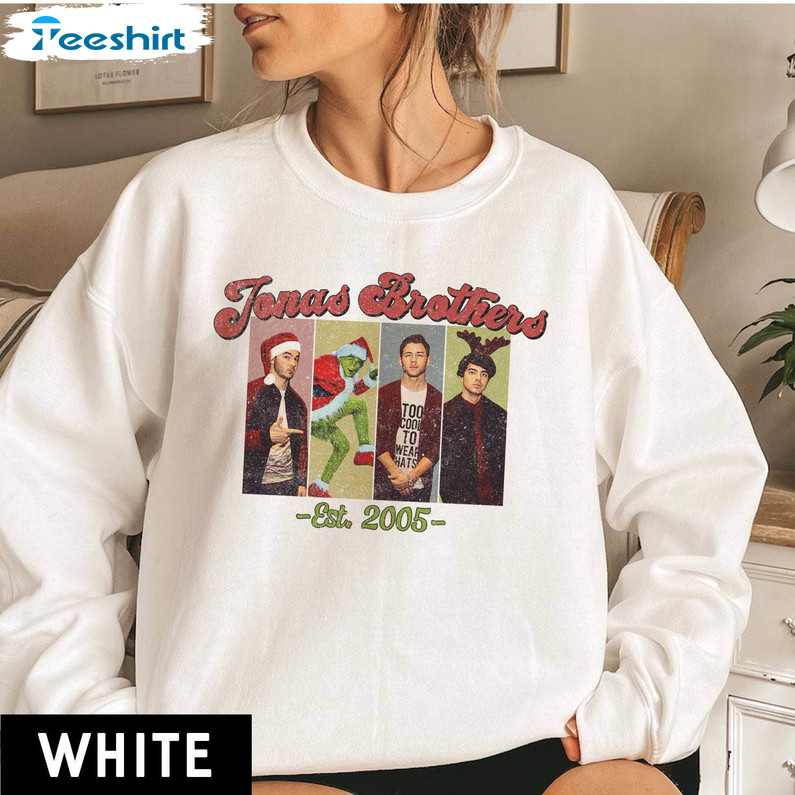 Vintage Jonas Brothers Tour Shirt, The Boys Of Winter Christmas Concert 2023 Sweater Crewneck Sweatshirt