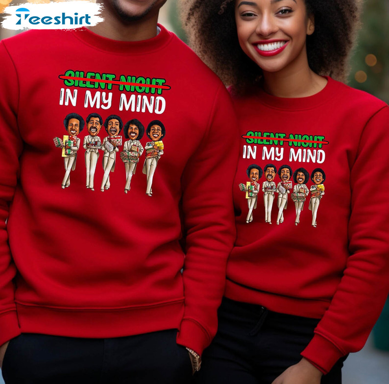 Silent Night In My Mind Shirt, Christmas Funny Tee Tops Unisex Hoodie
