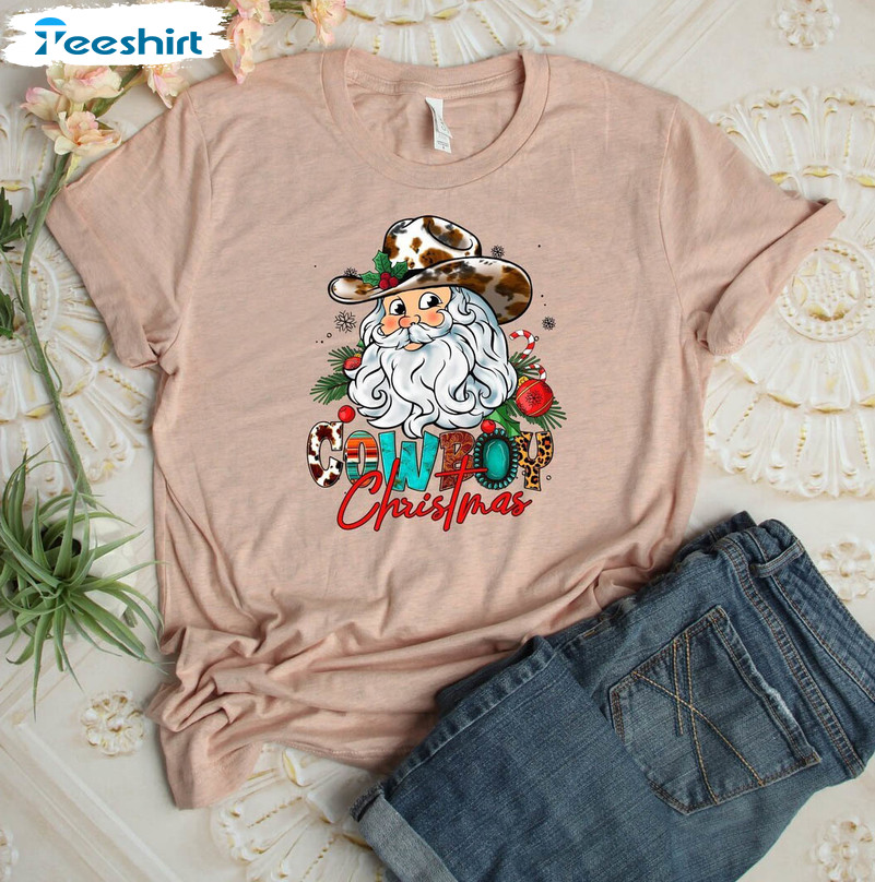 Country Christmas Shirt, Western Xmas Matching Sweater Long Sleeve