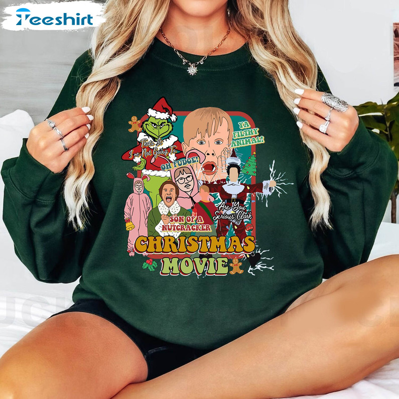 Christmas Movie Retro Shirt, National Lampoons Crewneck Sweatshirt Unisex Hoodie