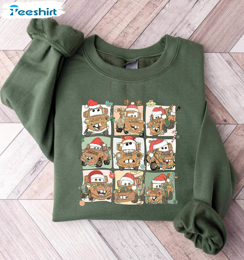 Christmas Cars Mater Shirt, Merry Christmas Disney Hoodie Sweater