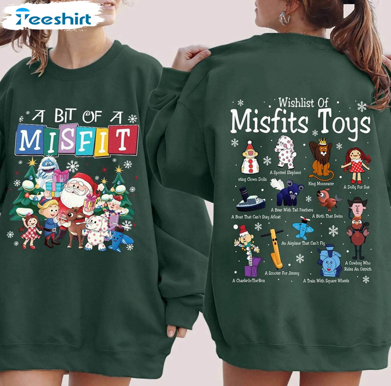 A Bit Of A Misfit Shirt, Rudolph The Red Nosed Reindeer Christmas Sweater Hoodie