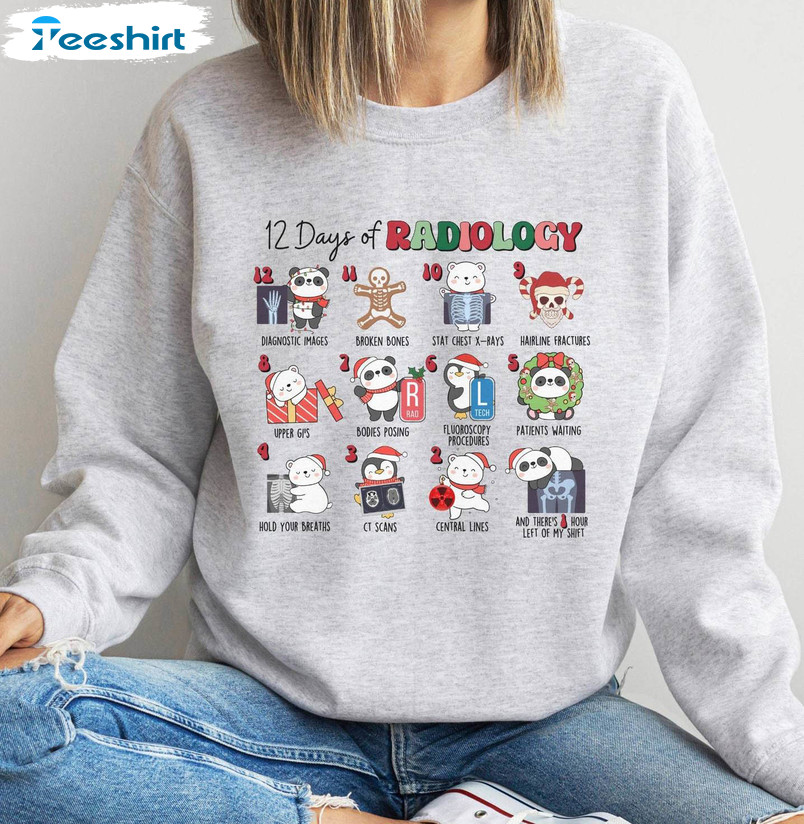 12 Days Of Radiology Shirt, Christmas Radiology Crewneck Sweatshirt Sweater