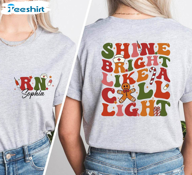 Shine Bright Like A Call Light Shirt, Vintage Long Sleeve Sweater