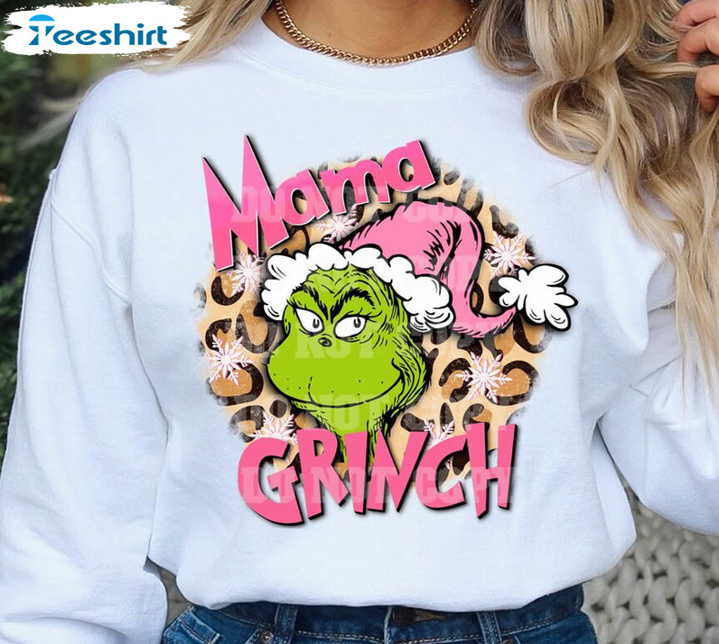 Mama Grinch Shirt, Pink Grinch Tee Tops Hoodie