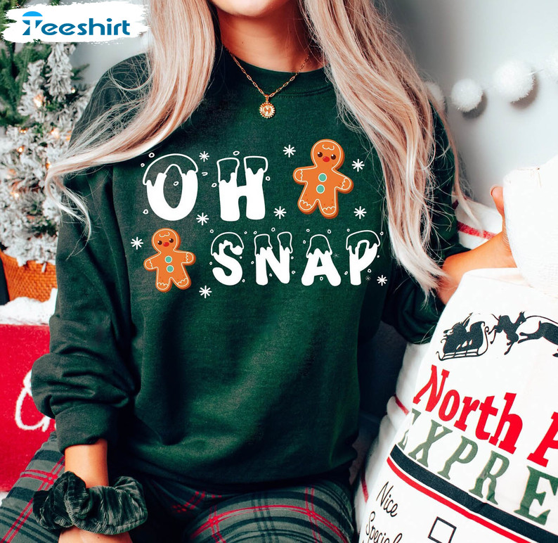 Oh Snap Christmas Shirt, Gingerbread Man Christmas T-shirt Tank Top