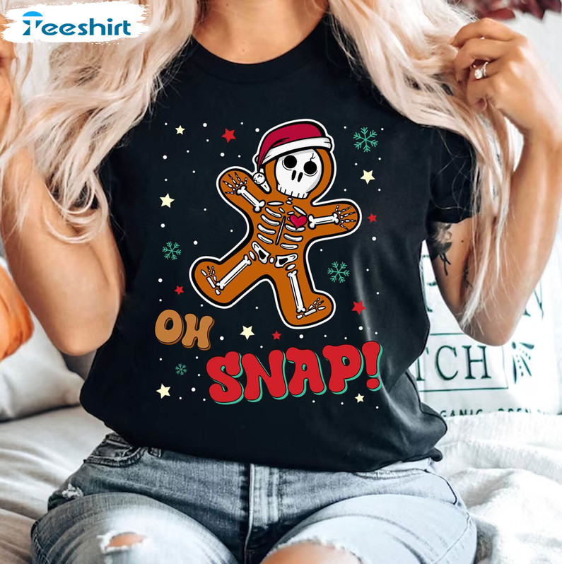 Oh Snap Christmas Shirt, Cookie Christmas Tee Tops Sweater