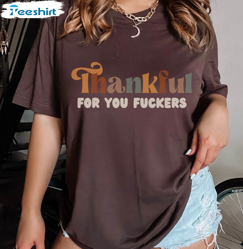 Thankful For You Fuckers Shirt, Funny Thanksgiving Clothes Hoodie T-shirt