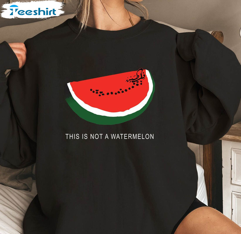 This Is Not A Watermelon Shirt, Vintage Crewneck Sweatshirt Long Sleeve