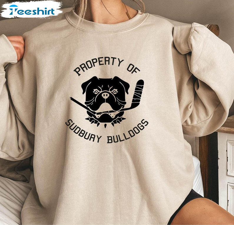 Property Of Sudbury Bulldogs Shirt, Hello Bulldogs Long Sleeve Tee Tops