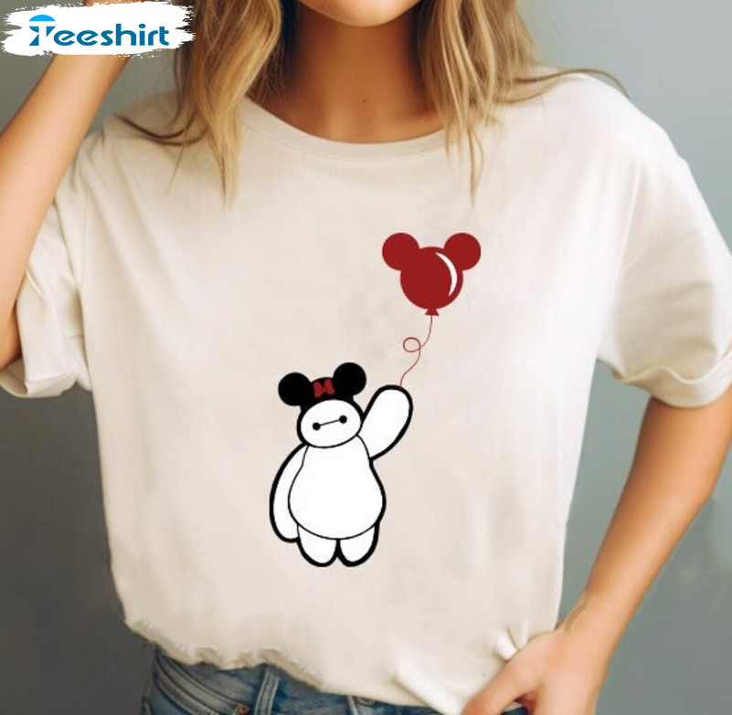 Retro Big Hero Baymax Shirt, Cute Baymax Crewneck Sweatshirt Tee Tops