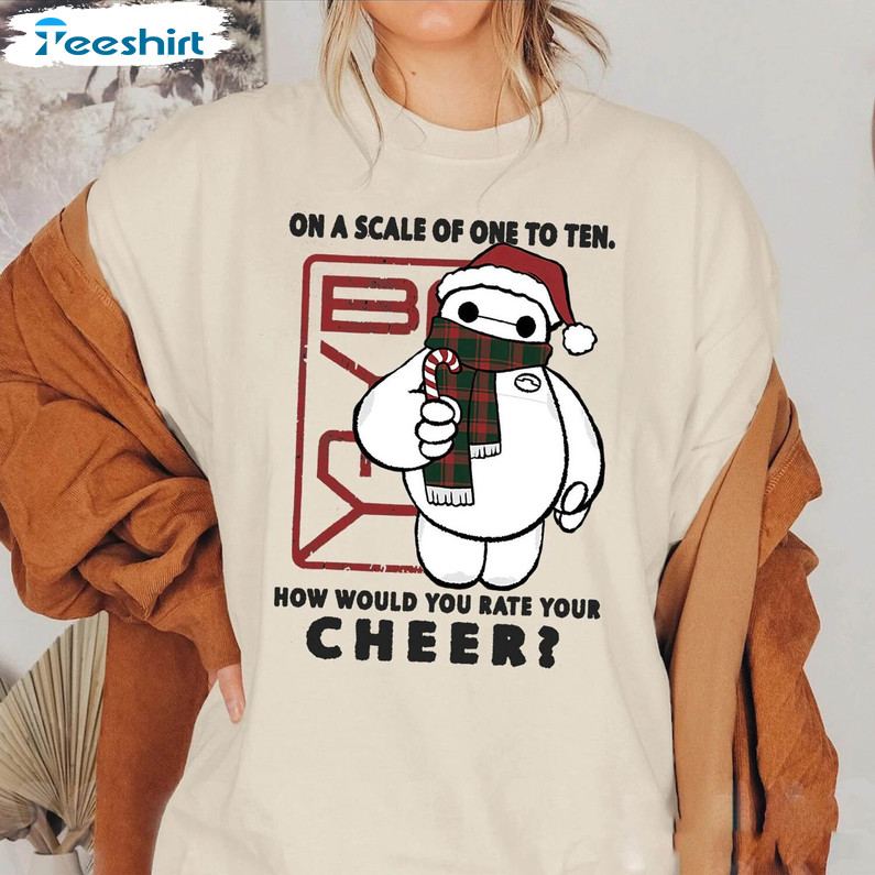 Disney Big Hero Baymax Shirt, How Would You Rate Your Cheer Long Sleeve Unisex Hoodie