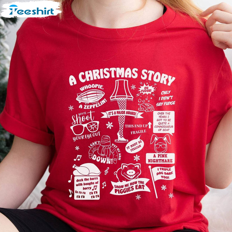 A Christmas Story Shirt, Ralphie Christmas Crewneck Sweatshirt Long Sleeve