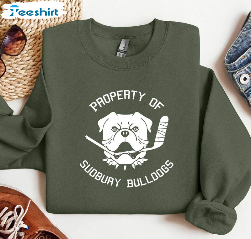 Property Of Sudbury Bulldogs Trendy Shirt, Xmas Sweety Dog Long Sleeve Unisex Hoodie