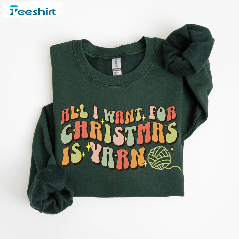 In My Crochet Era Shirt, Christmas Crochet T-shirt Sweater