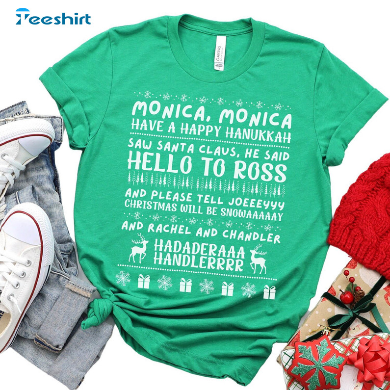 Friends Tacky Christmas Shirt, Phoebe Christmas Song Short Sleeve Tee Tops