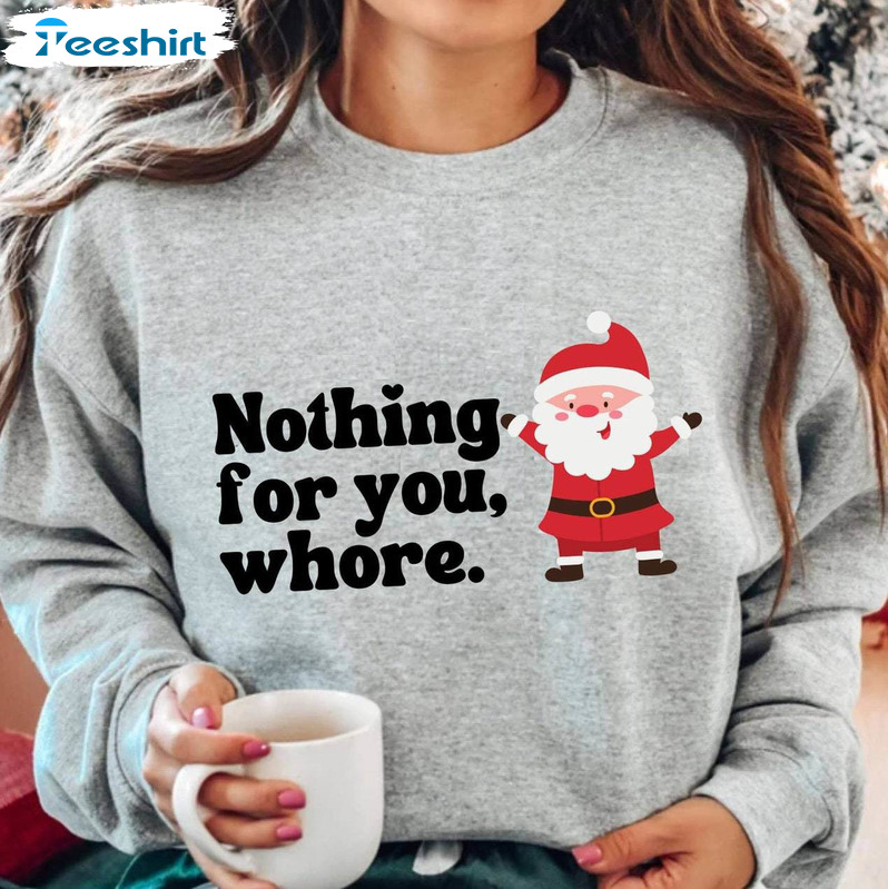 Santa Christmas Shirt, Funny Christmas Long Sleeve Unisex T Shirt