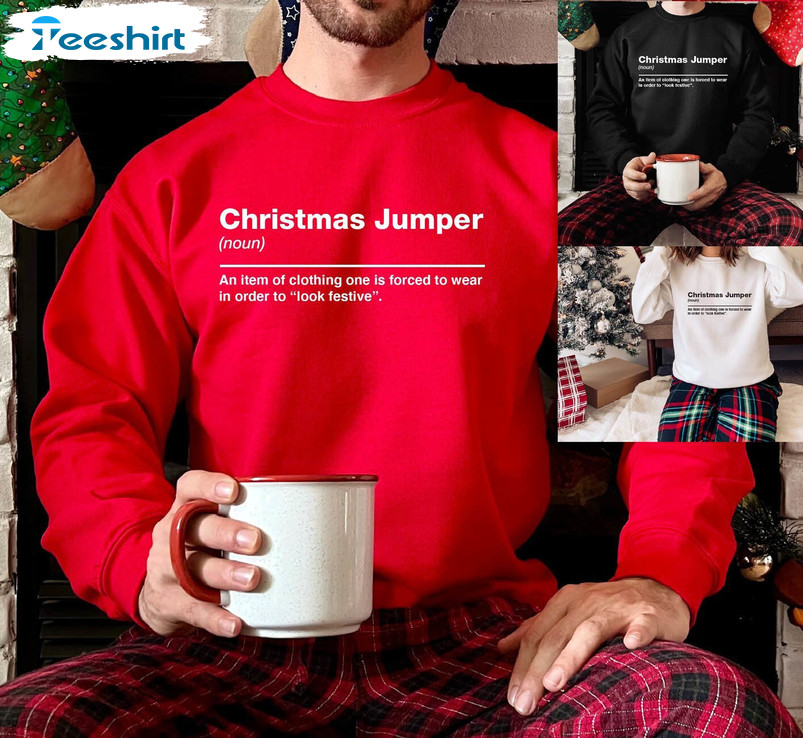 Christmas Jumper Shirt, Funny Bah Humbug Christmas Short Sleeve Tee Tops