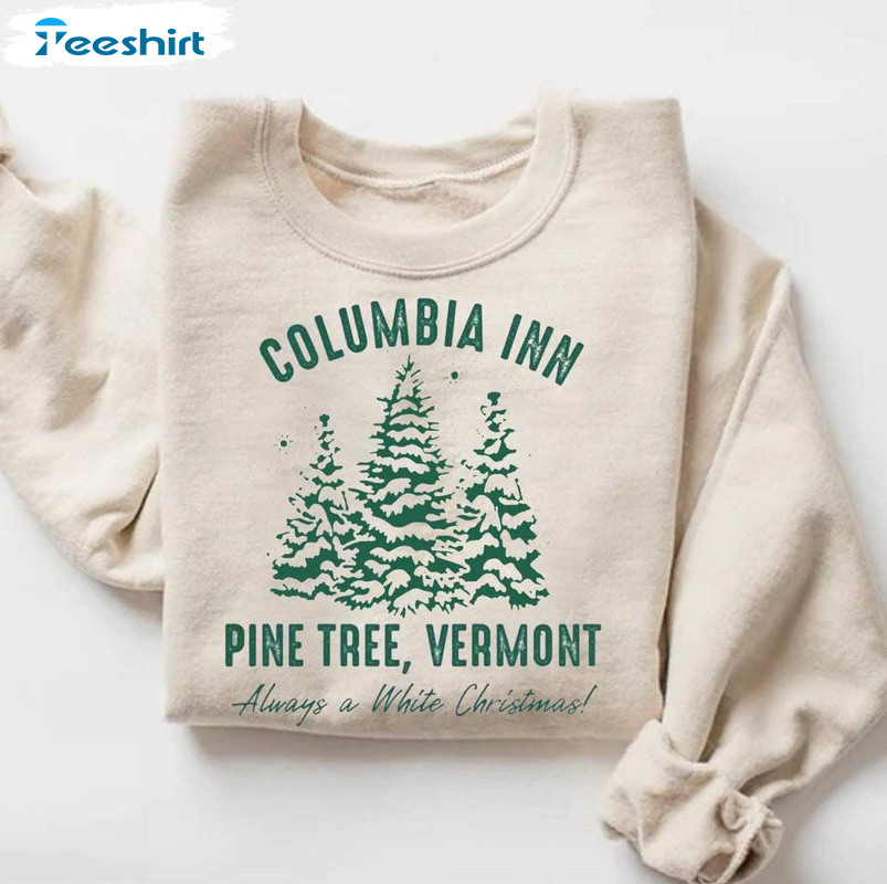 Columbia Inn Pine Tree Vermont Shirt, Christmas Bing Crosby Long Sleeve Unisex T Shirt