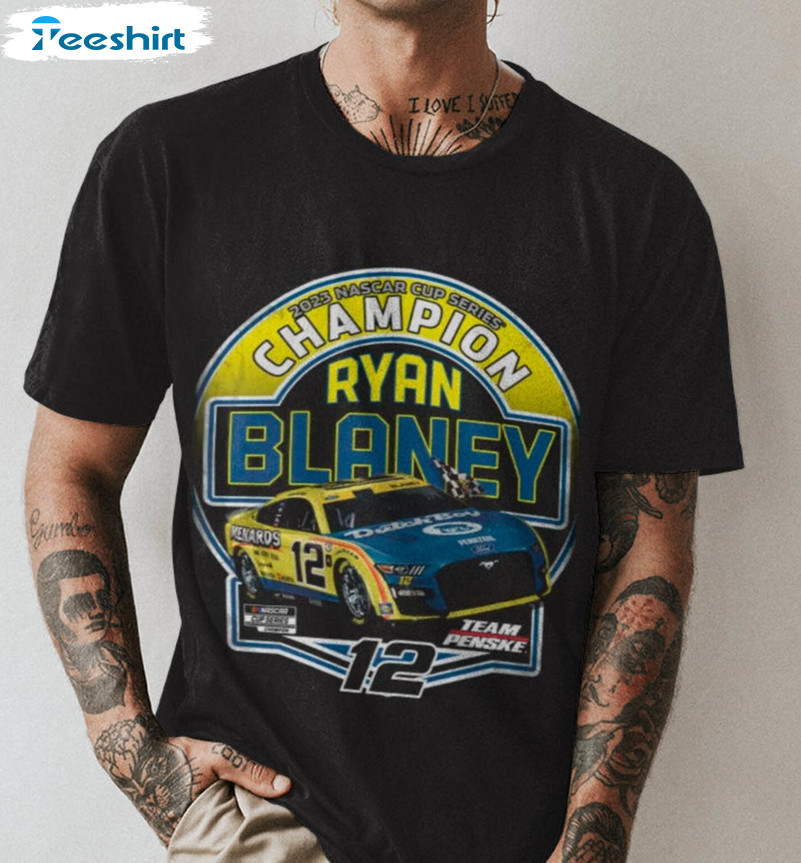 Ryan Blaney Nascar Cup Series Champion 2023 Shirt, Ryan Blaney Sweater Long Sleeve