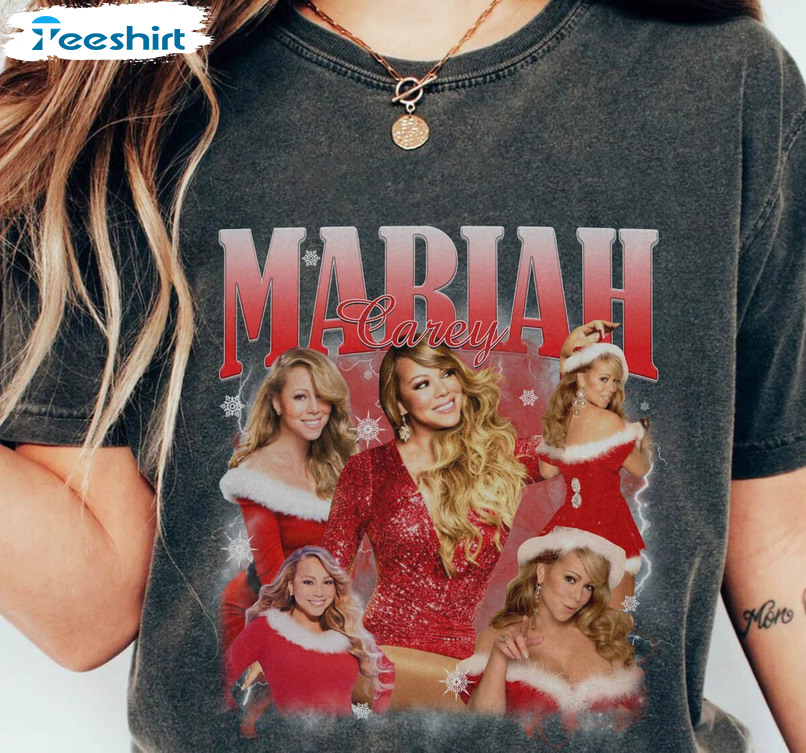 Mariah Carey Christmas Shirt, Merry Christmas 2023 Tee Tops Short Sleeve