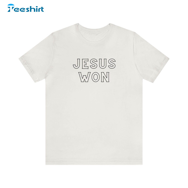 Jesus Won Shirt, Trendy Texas Rangers Long Sleeve Tee Tops