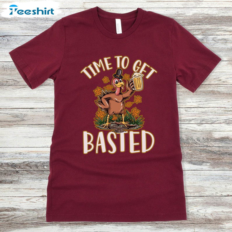 Time To Get Basted Shirt, Thanksgiving Cruise Long Sleeve Unisex Hoodie