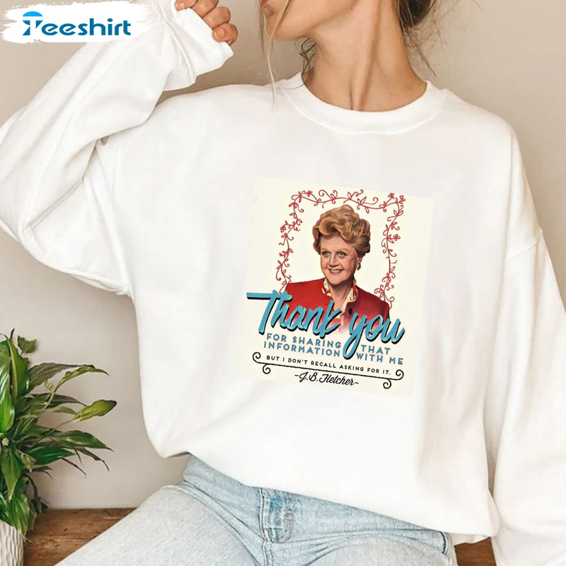 Angela Lansbury Shirt - Jessica Fletcher Murder Sweatshirt Long Sleeve