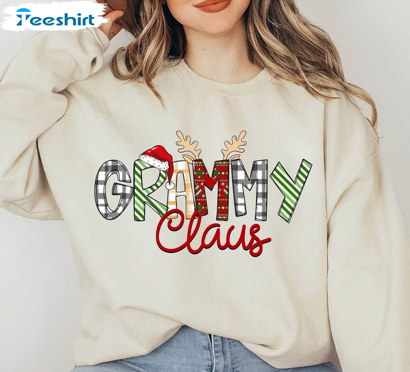 Grammy Claus Shirt, Grammy Claus Christmas Unisex Hoodie Long Sleeve