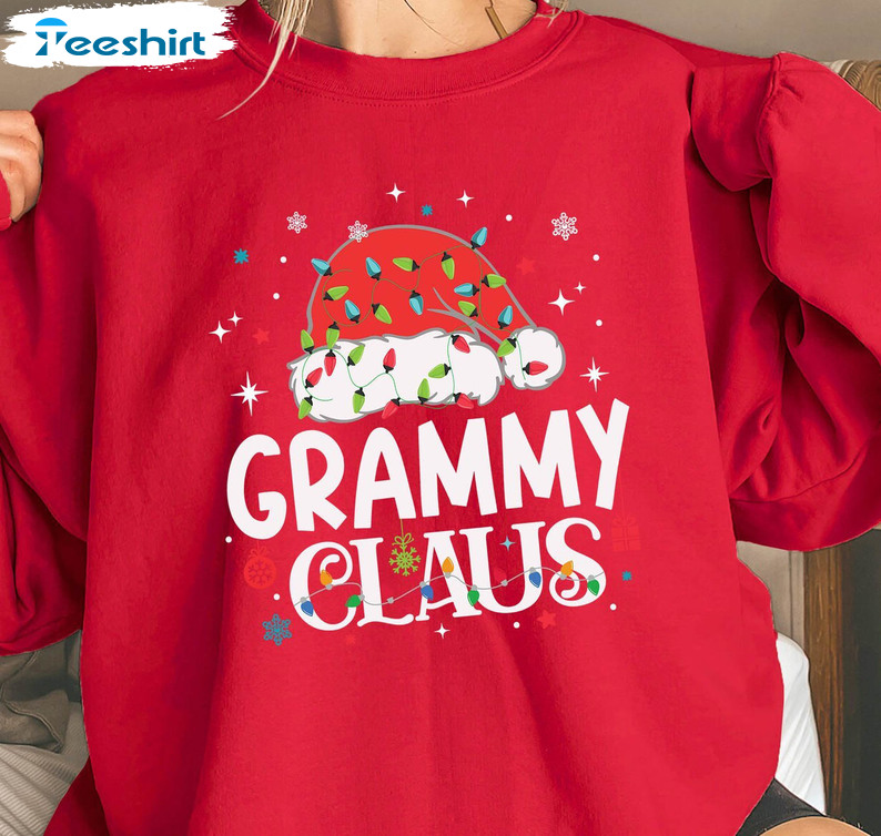 Custom Grammy Claus Shirt, Funny Christmas Long Sleeve Unisex Hoodie