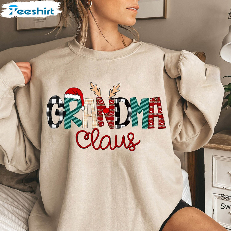 Christmas Grandma Claus Shirt, Mimi Claus Unisex Hoodie Sweater