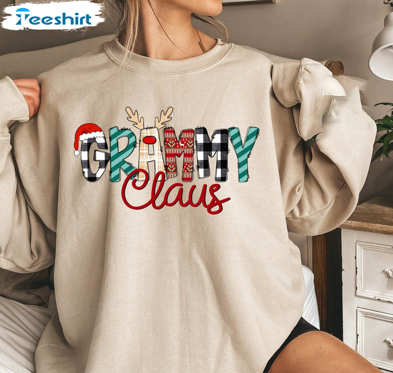 Grammy Claus Sweatshirt, Custom Grammy Unisex Hoodie Long Sleeve