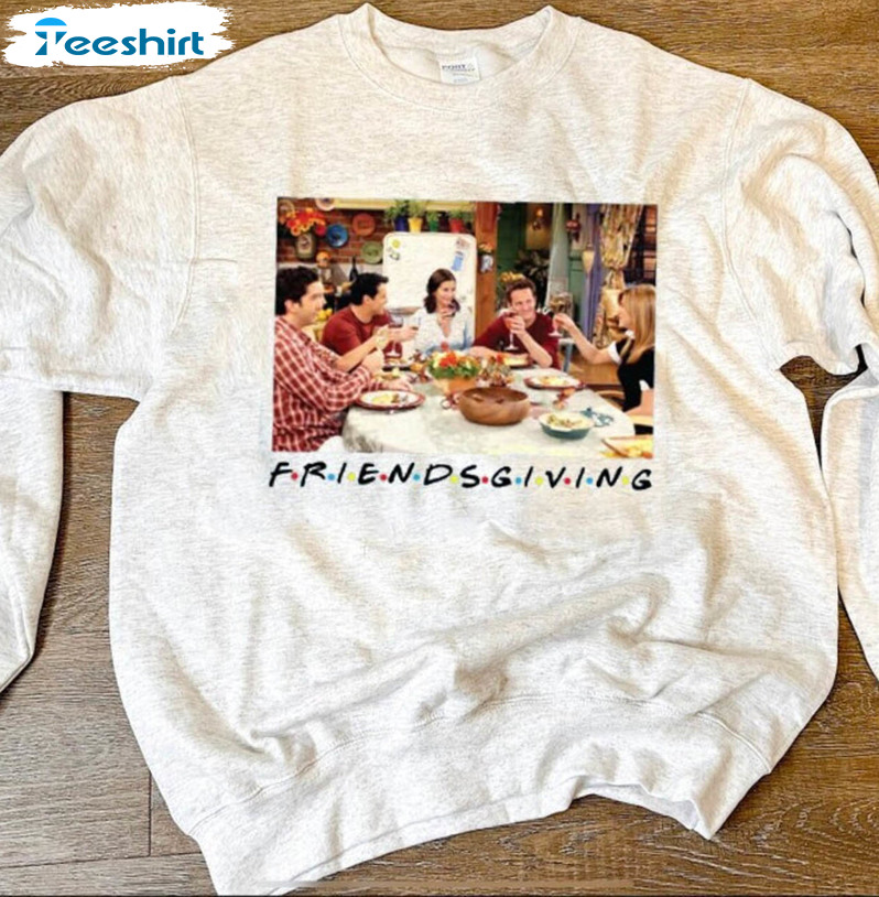 Friendsgiving Sweatshirt, Retro Tv Show Sweater Long Sleeve