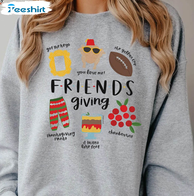 Friendsgiving Shirt, The One With The Turkey Trifle Long Sleeve Short Sleeve