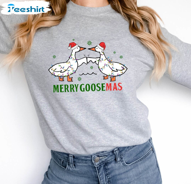 Merry Goosemas Shirt, Silly Animal Funny Unisex T Shirt Long Sleeve