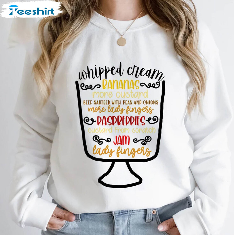 Friends English Trifle Shirt, Retro Tv Long Sleeve Unisex T Shirt