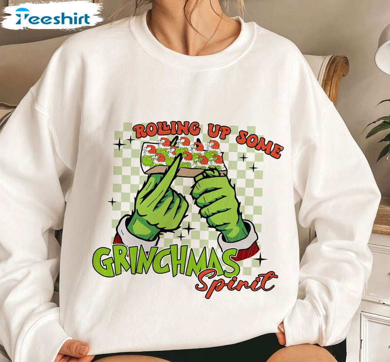 Rolling Up Some Christmas Spirit Shirt, Merry Christmas Long Sleeve Unisex Hoodie