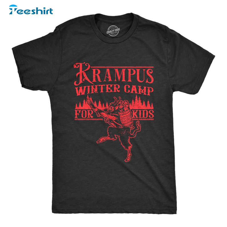 Krampus Christmas Shirt, Festive Snowman Long Sleeve Unisex Hoodie