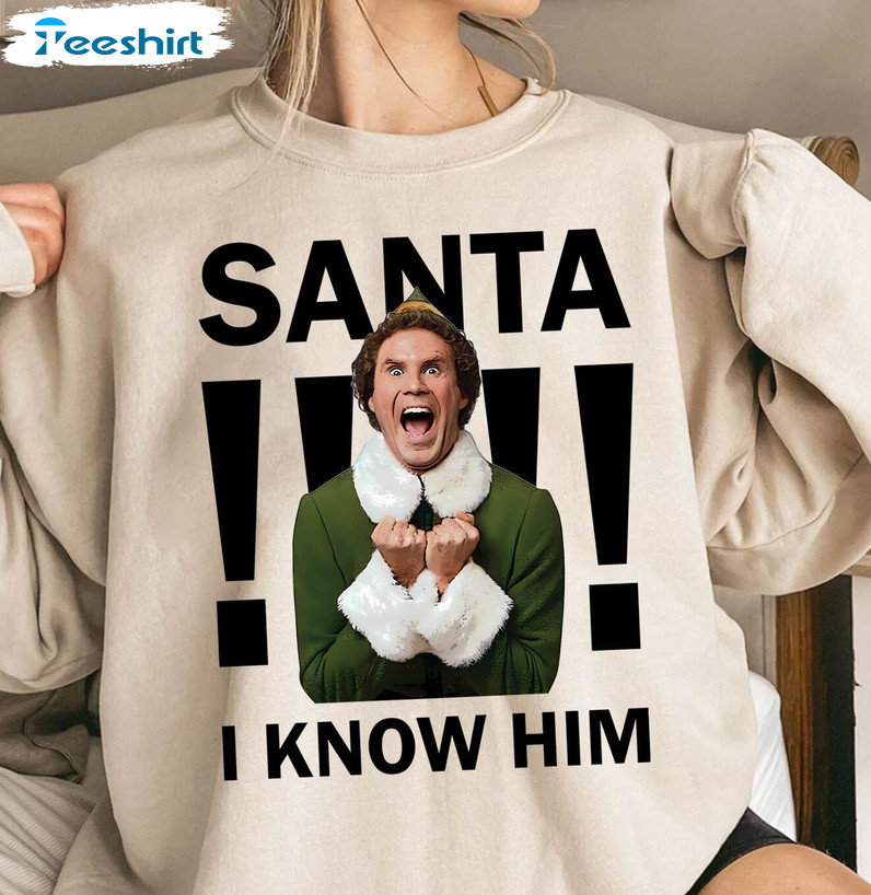 Buddy Elf Shirt, Christmas Elf Movie Short Sleeve Sweater